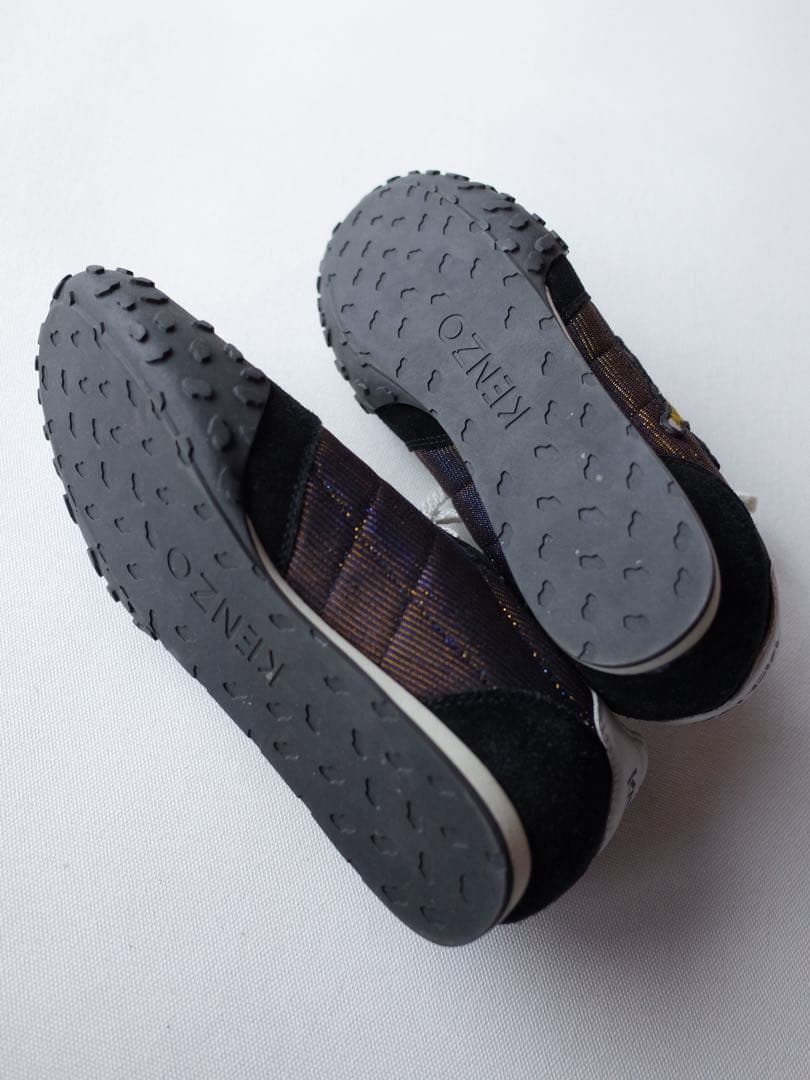 KENZO ケンゾー　タイガー 虎刺繍　スニーカー ブラウン系 ラメ　約24cm