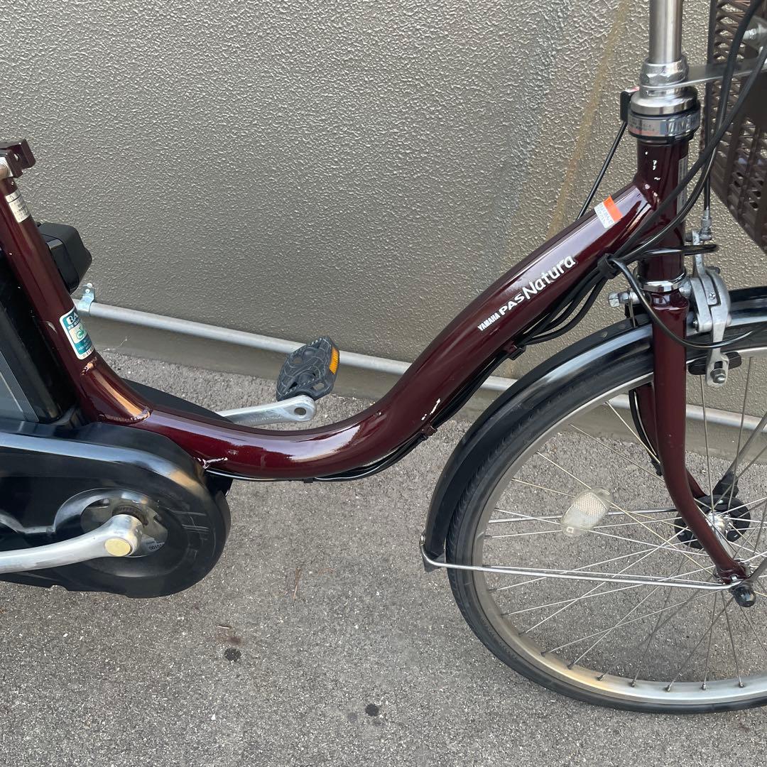 ヤマハ電動アシスト自転車24インチ バッテリー大容量12.3Ah ブラウン