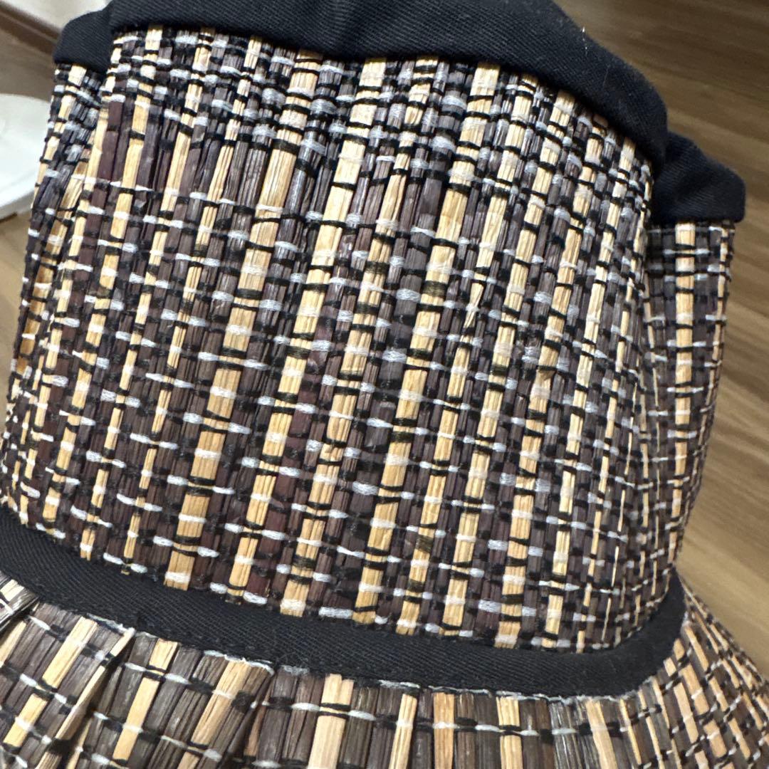 Lorna Murray 麦わら帽子 Mサイズ ブラック　ローラマーレイ