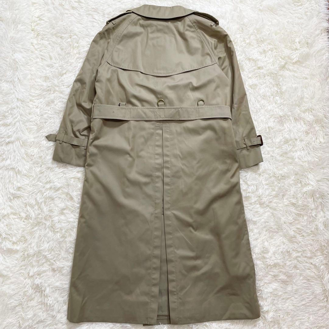 白タグ　バーバリー　トレンチコート　玉虫　マキシ丈　ライナー　ベルト完備　M相当