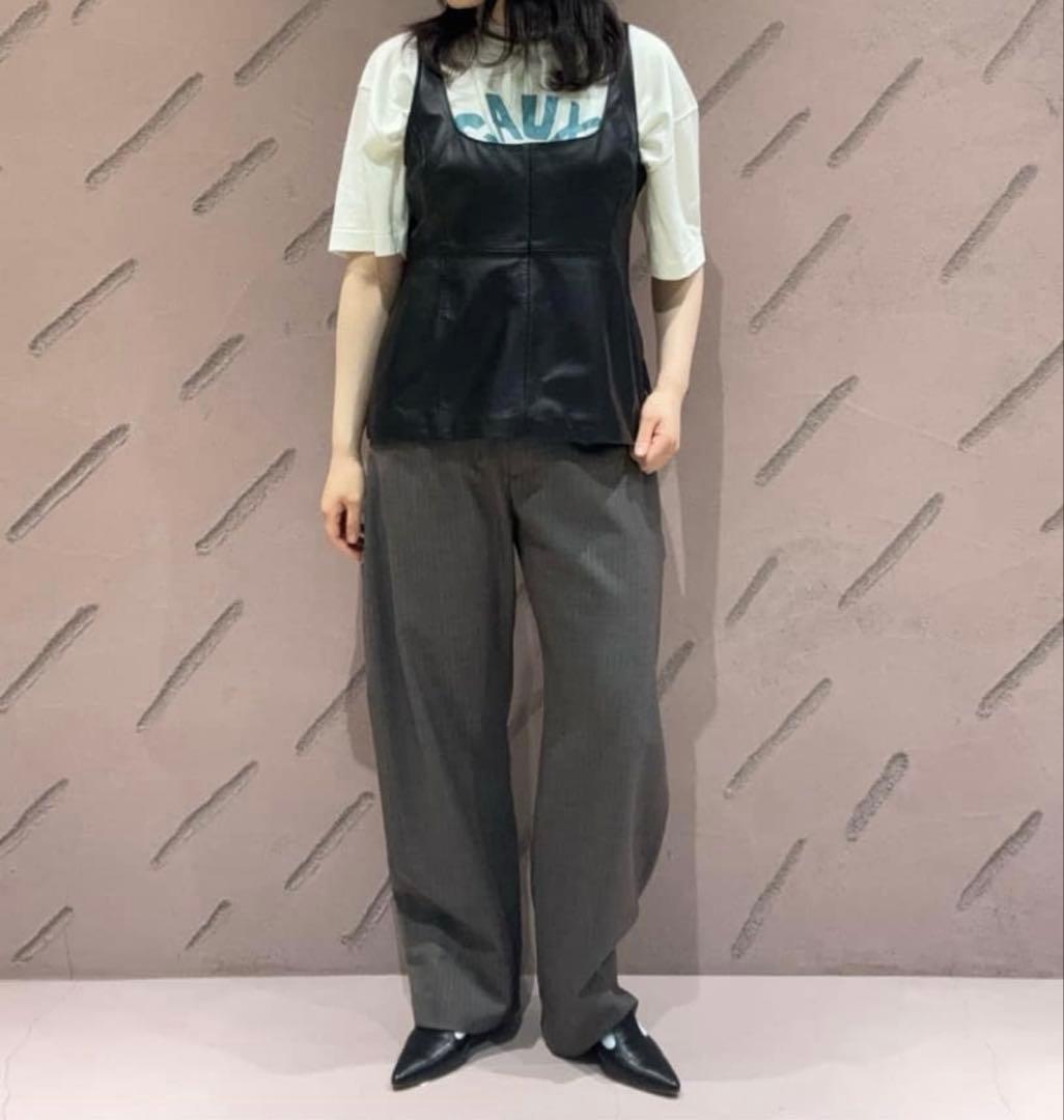 ＜6(ROKU)＞ストライプ ペインターパンツ