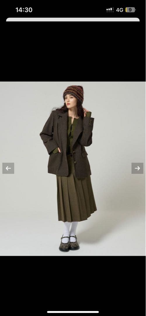 ウールミックス チェックジャケット / TINA：JOJUN