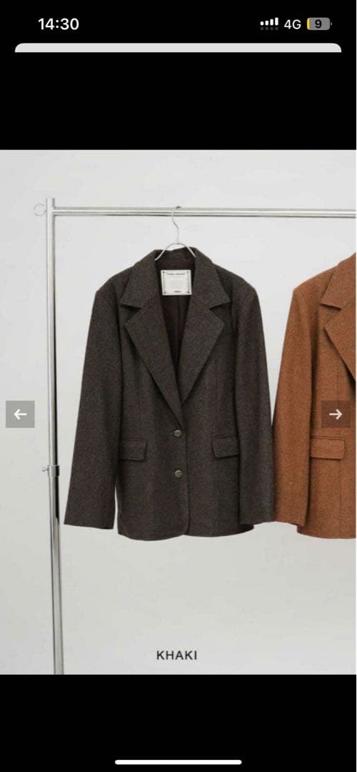 ウールミックス チェックジャケット / TINA：JOJUN