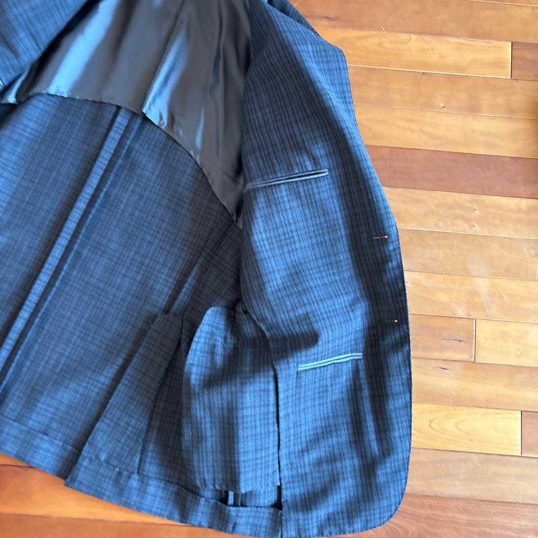 ダンヒル　グレー系チェック 2ボタンスーツセット