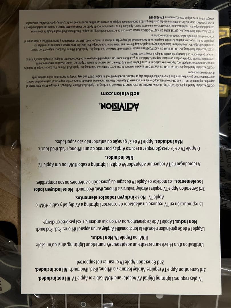 ギターヒーロー LIVE ヨーロッパ版　guitar HERO LIVE