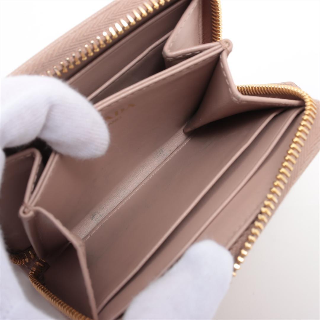 PRADA プラダ ヴィッテロムーブ 1MM268 レザー 財布 ピンク 革