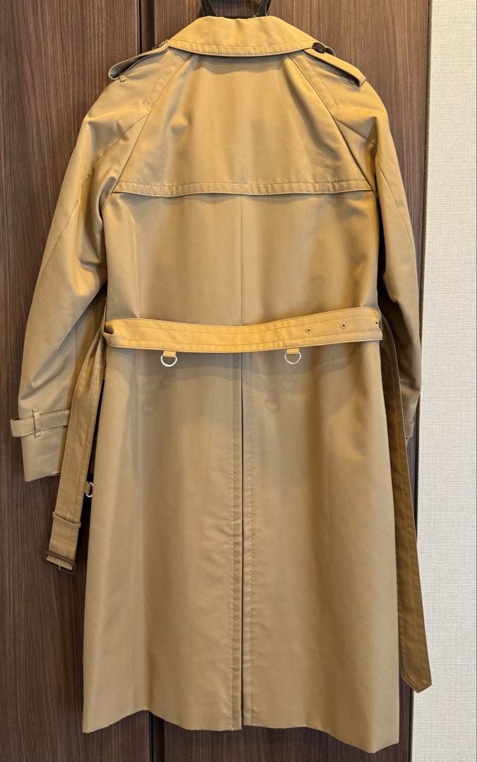 【美品】アクアスキュータム　トレンチコート　青ライナー　ベージュ　チェック　6