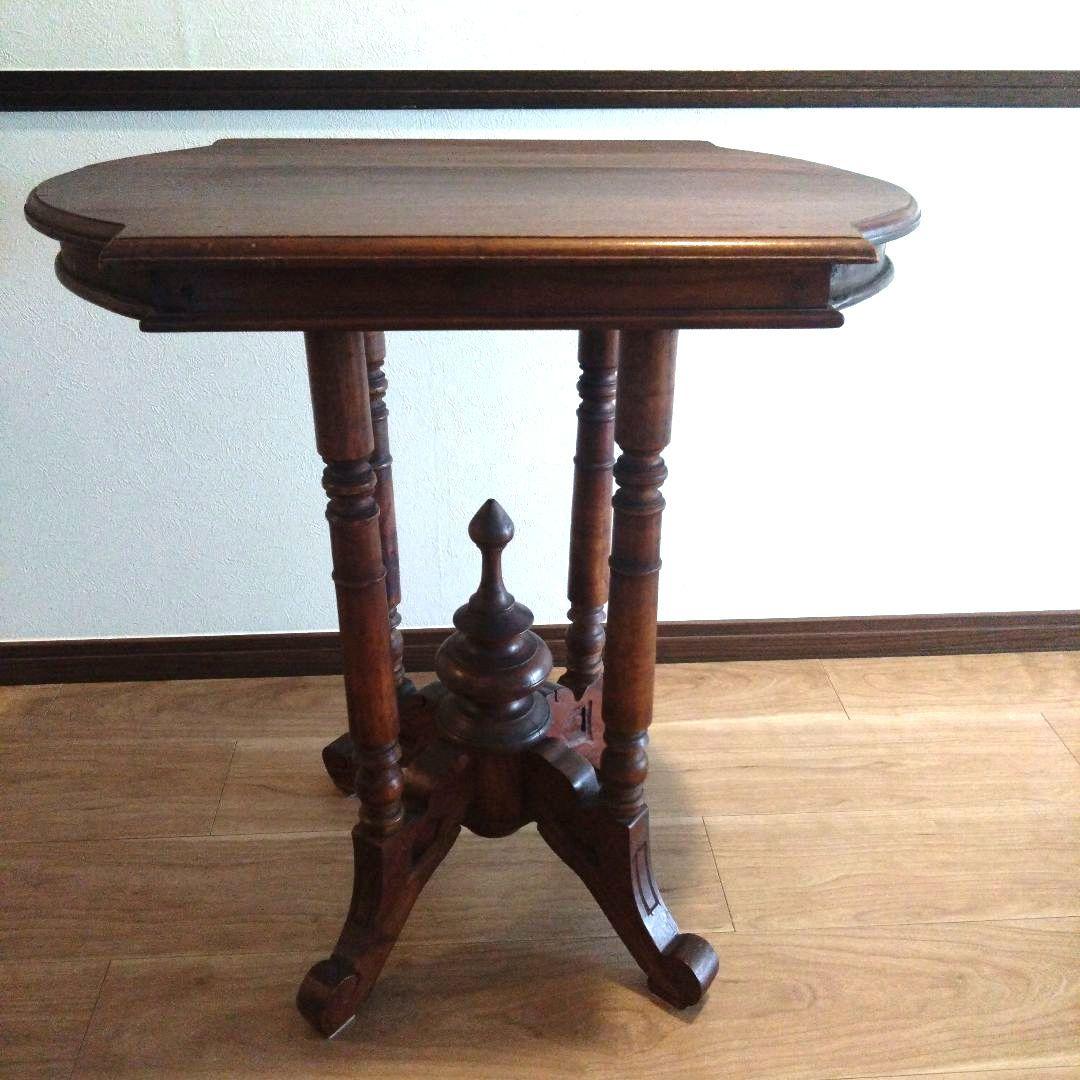 無垢材オーバル型　サイドテーブル