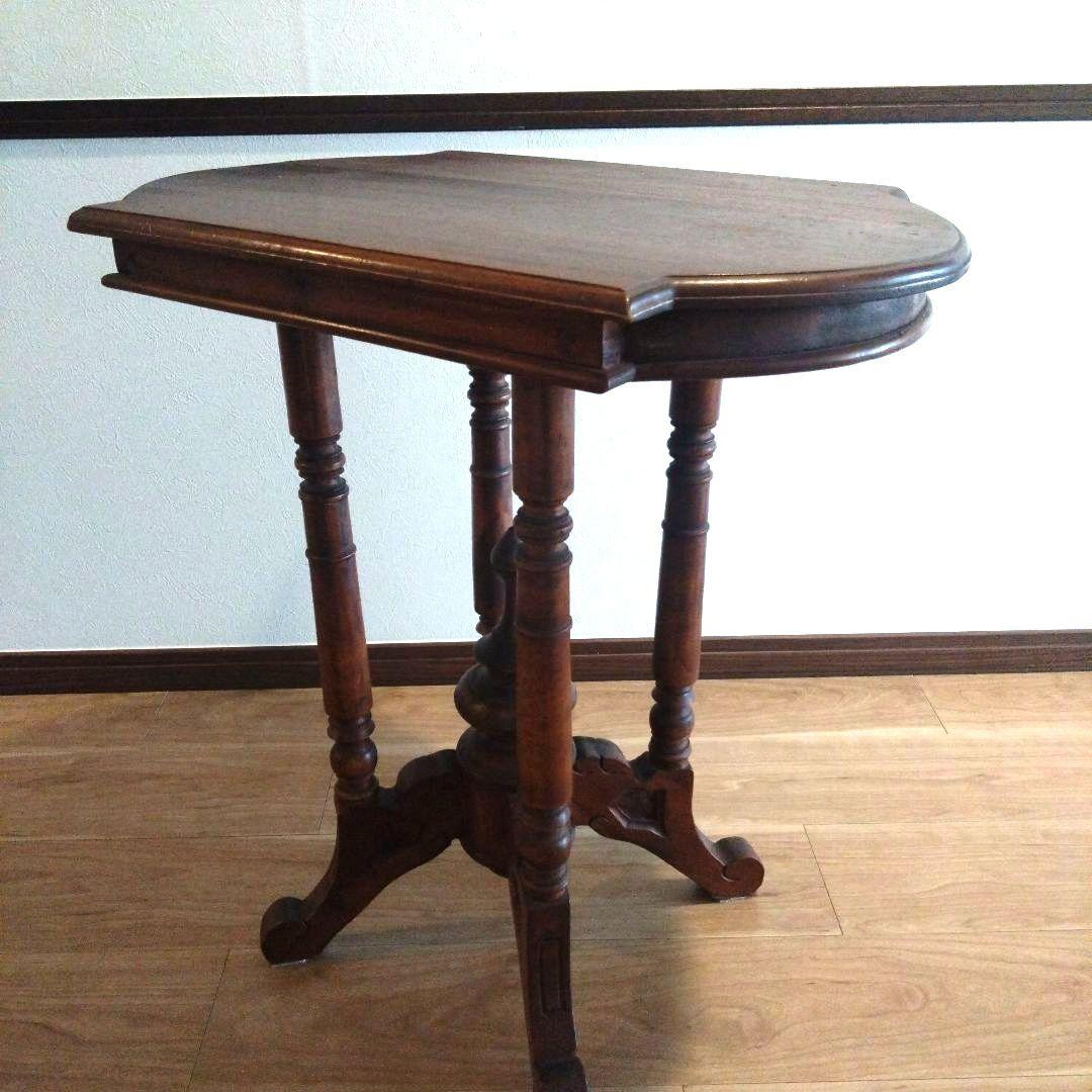 無垢材オーバル型　サイドテーブル