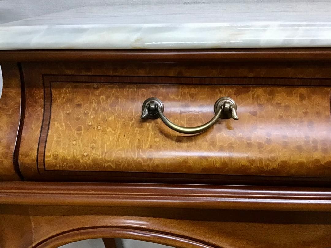 Pリン☆管27☆イタリア製☆アンティーク☆天板大理石☆コンソールテーブル