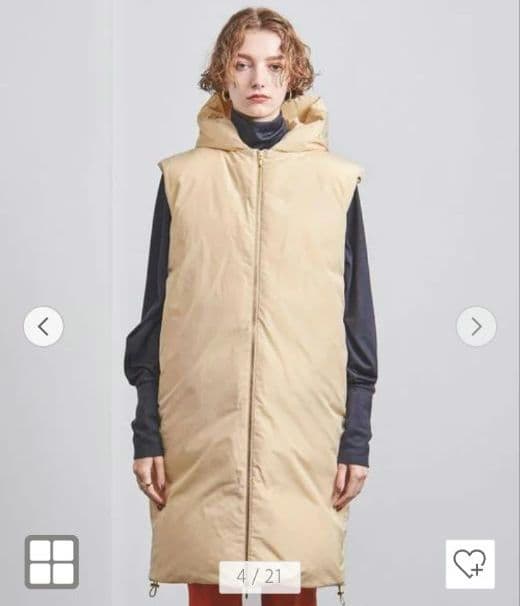 UNITED ARROWS ダウンベスト NATURAL 36(S)