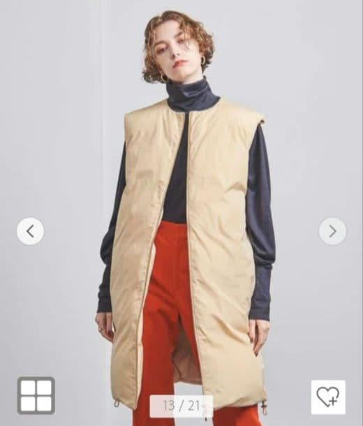 UNITED ARROWS ダウンベスト NATURAL 36(S)