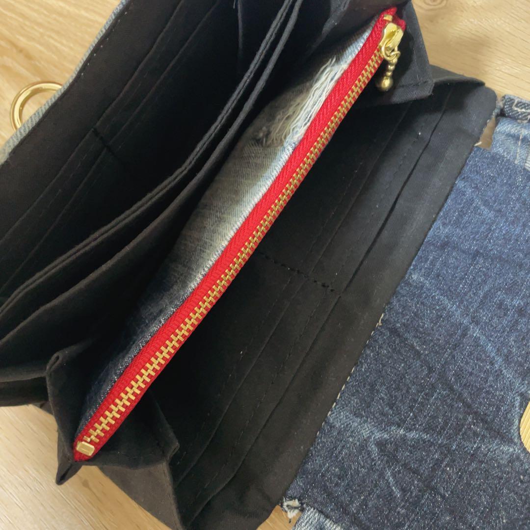 デニム フリル ウォレット