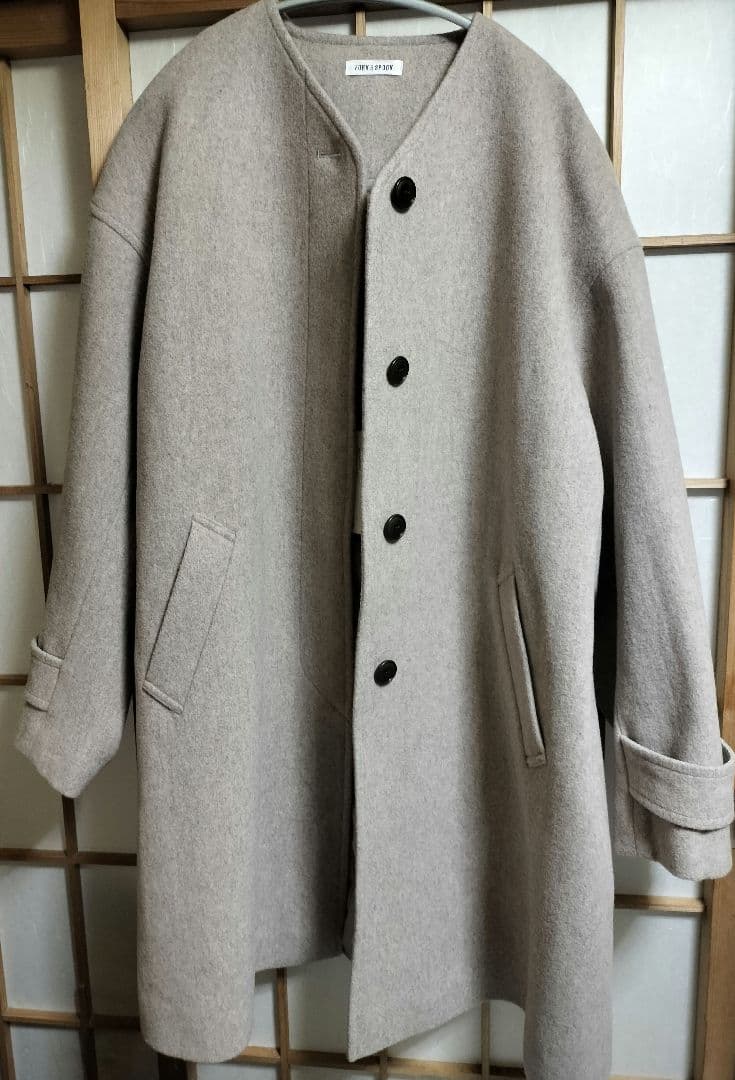 FORK&SPOON　ウールノーカラーコート