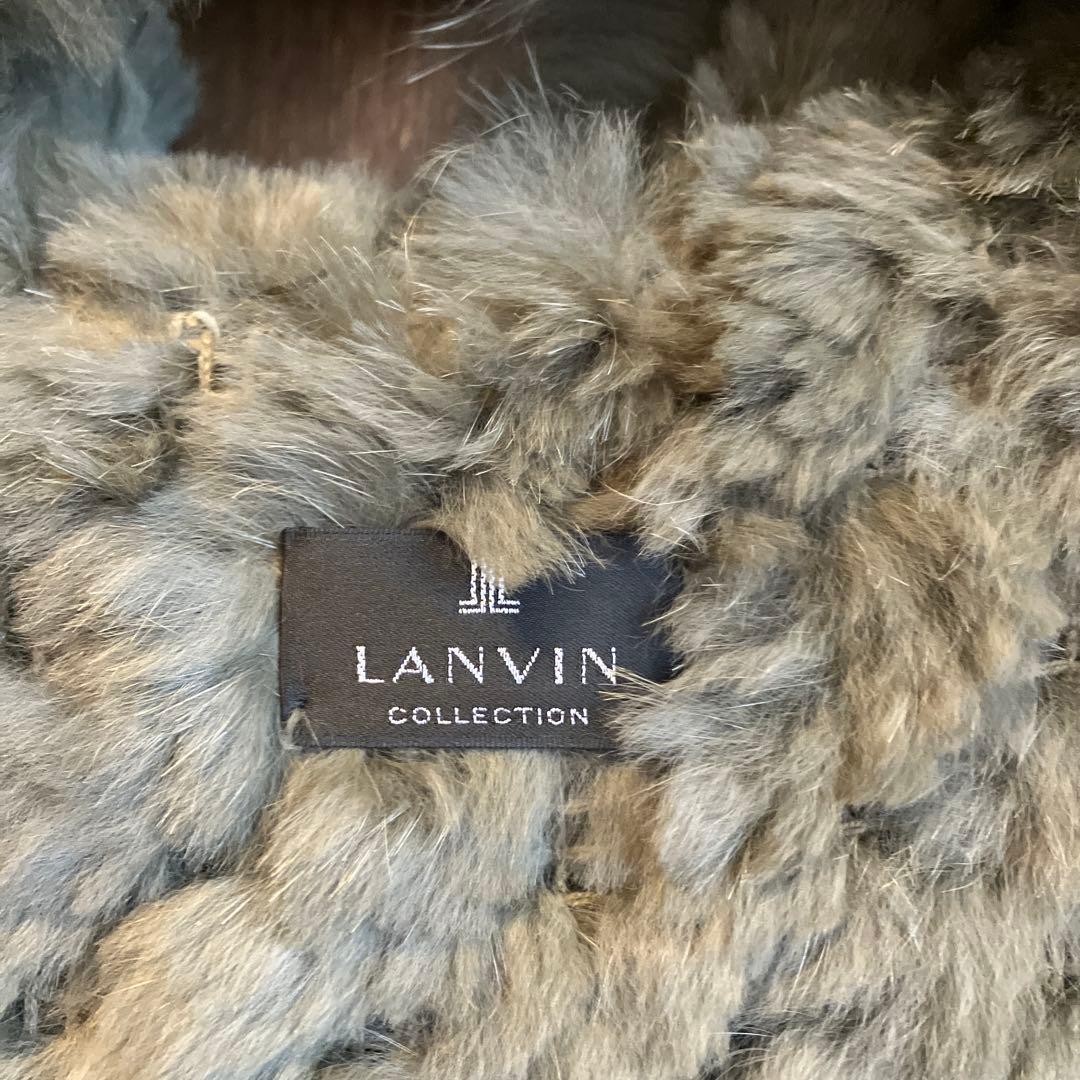 よし様LANVIN フード付きファーポンチョ