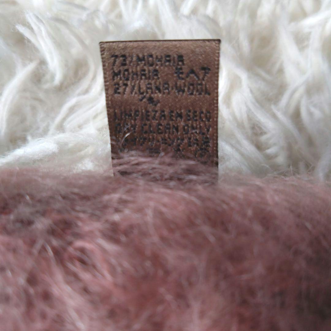 LOEWE ロエベ マフラー モヘア ウール　ピンク/グレー