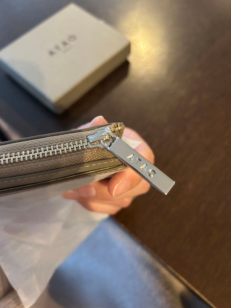 ✨ほぼ新品！超美品✨ATAO チェスサンドベージュ 折り財布