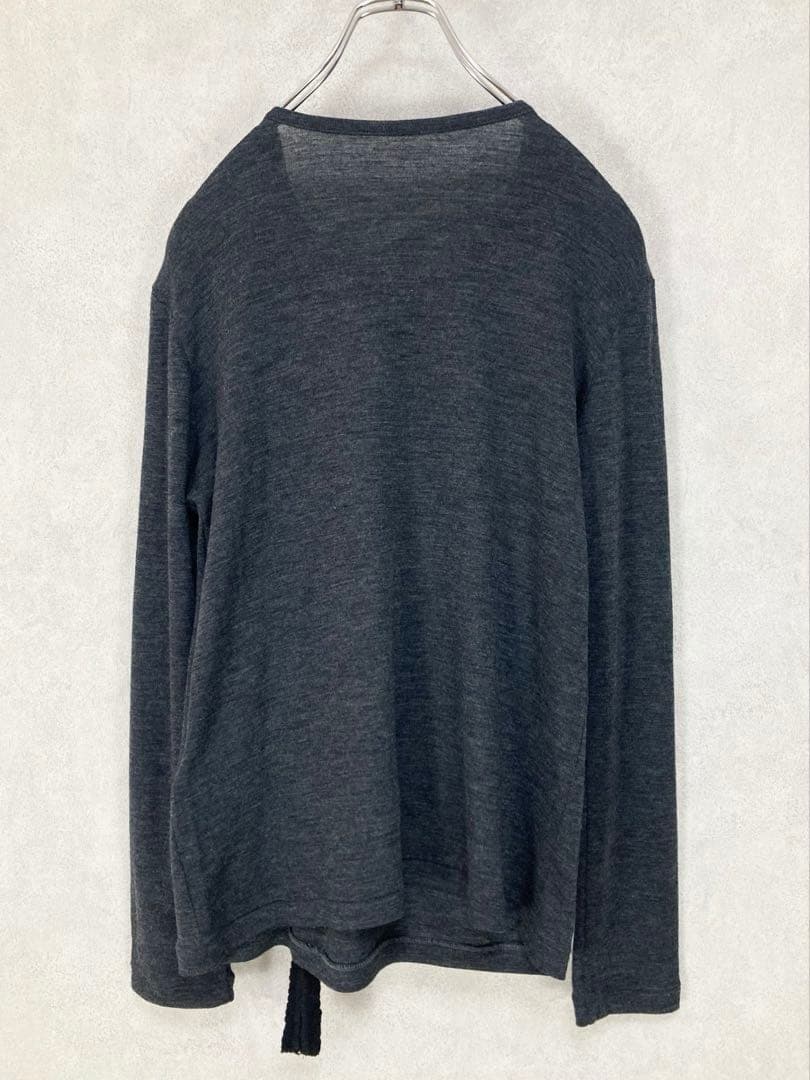 Y's ワイズ 美品 アランニット パッチ ドッキング カットソー グレー2