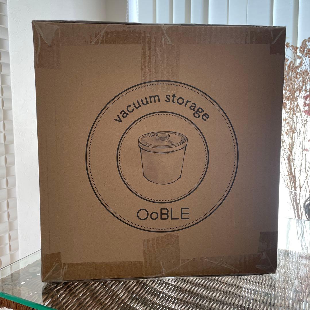 OoBLE 真空収納容器 13L ブラック BLACK 米びつ