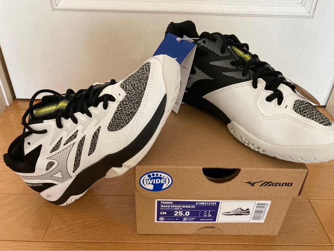 ミズノ　テニスシューズ　オムニクレイ　25センチ