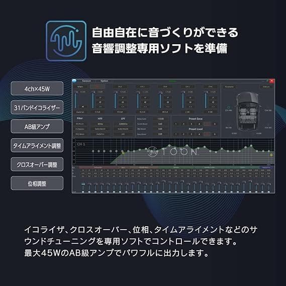 ビートソニック 純正 DSP機能付きアンプ TOON X DSP-T1