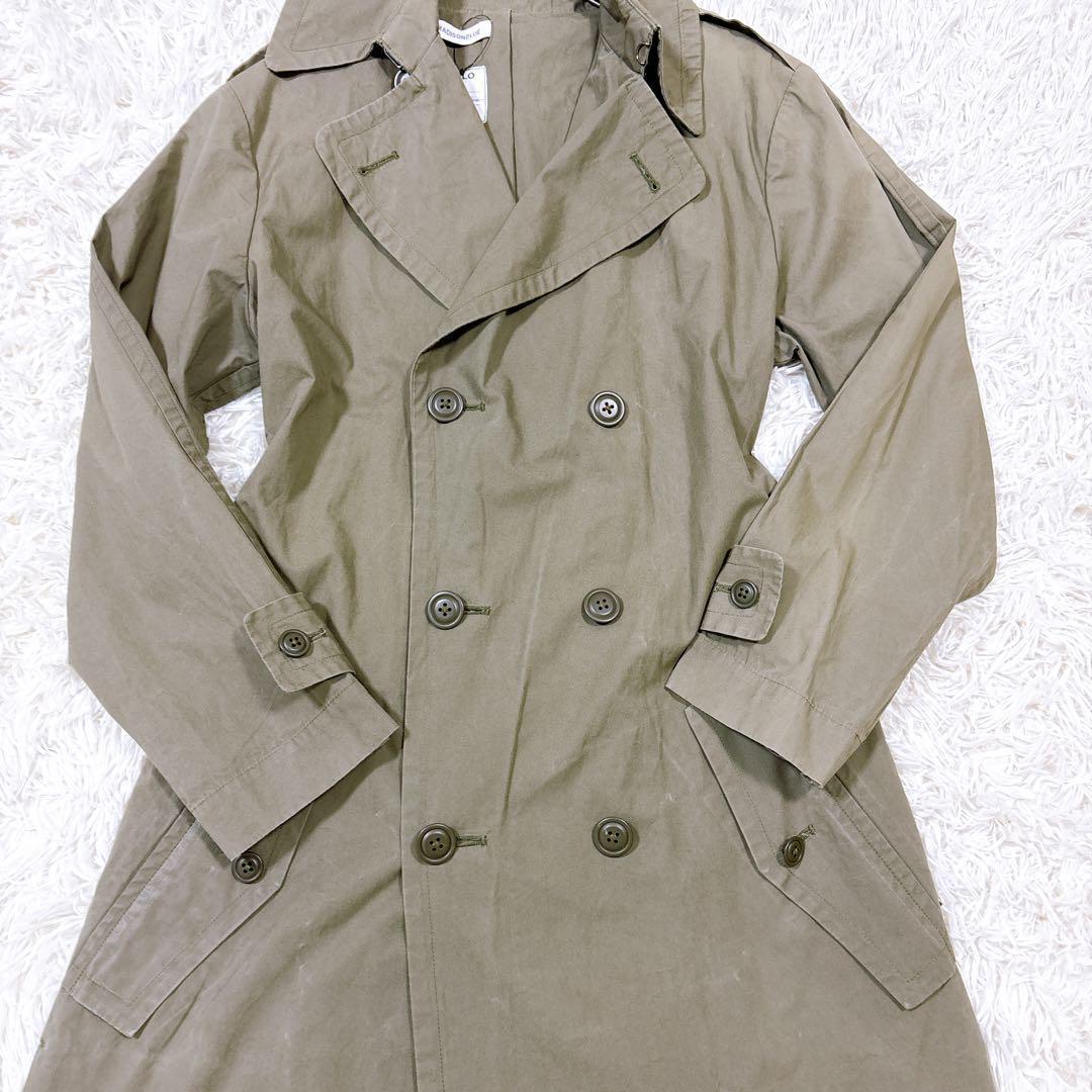 極美品 MADISONBLUE トレンチコート カーキ ロング丈 ベルト付 春秋