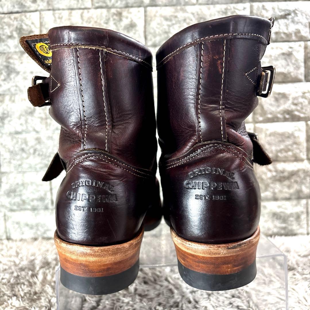 チペワ 1901M11 黒タグ USA製 スチールトゥ エンジニアブーツ 赤茶