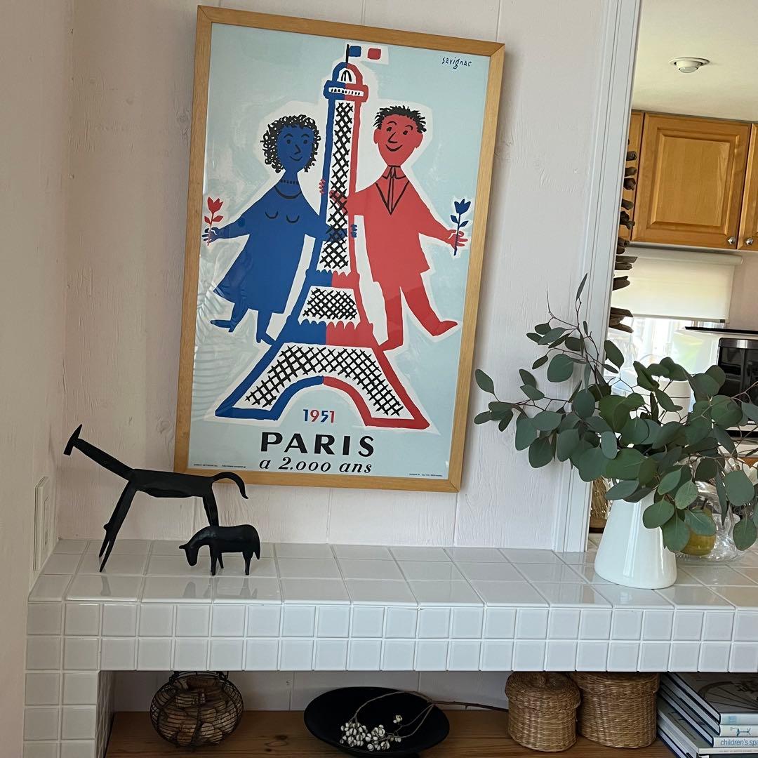サビニャック　パリ誕生2000年記念ポスター　額入り