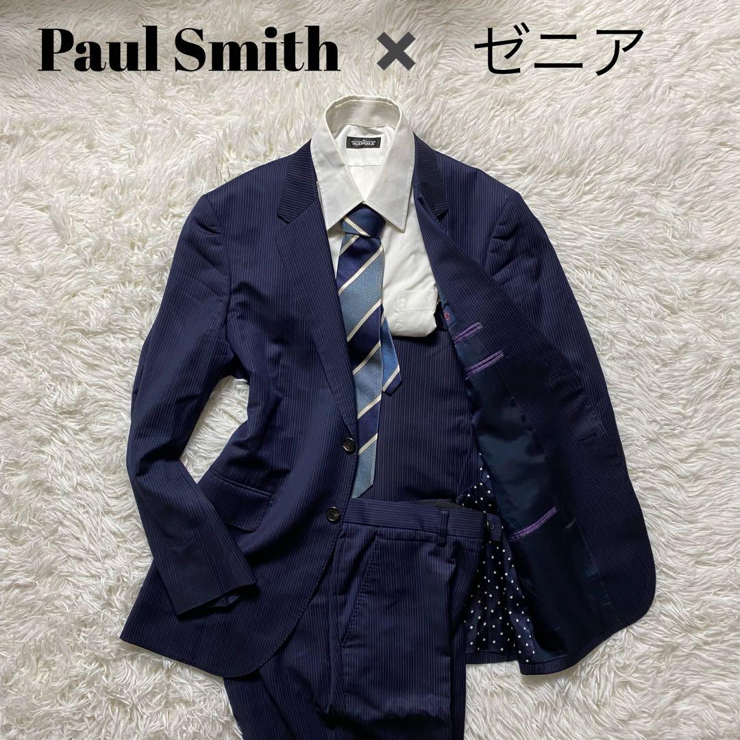 ポールスミス セットアップ　スーツ　メンズ　ゼニア　水玉柄