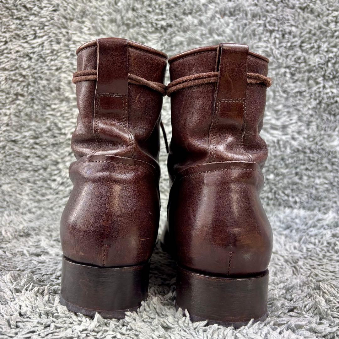 【美品】ブッテロ ワークブーツ レースアップ B1101 ブラウン 27.5