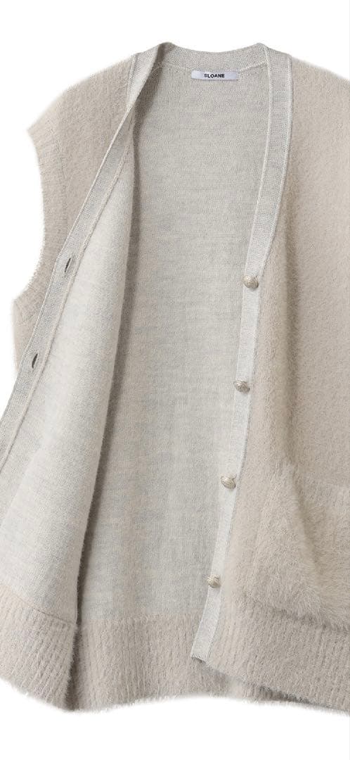 SLOANE スローン 7Gシャギーニットジレ