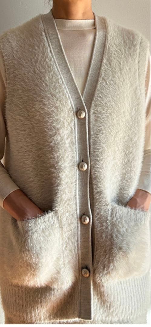 SLOANE スローン 7Gシャギーニットジレ