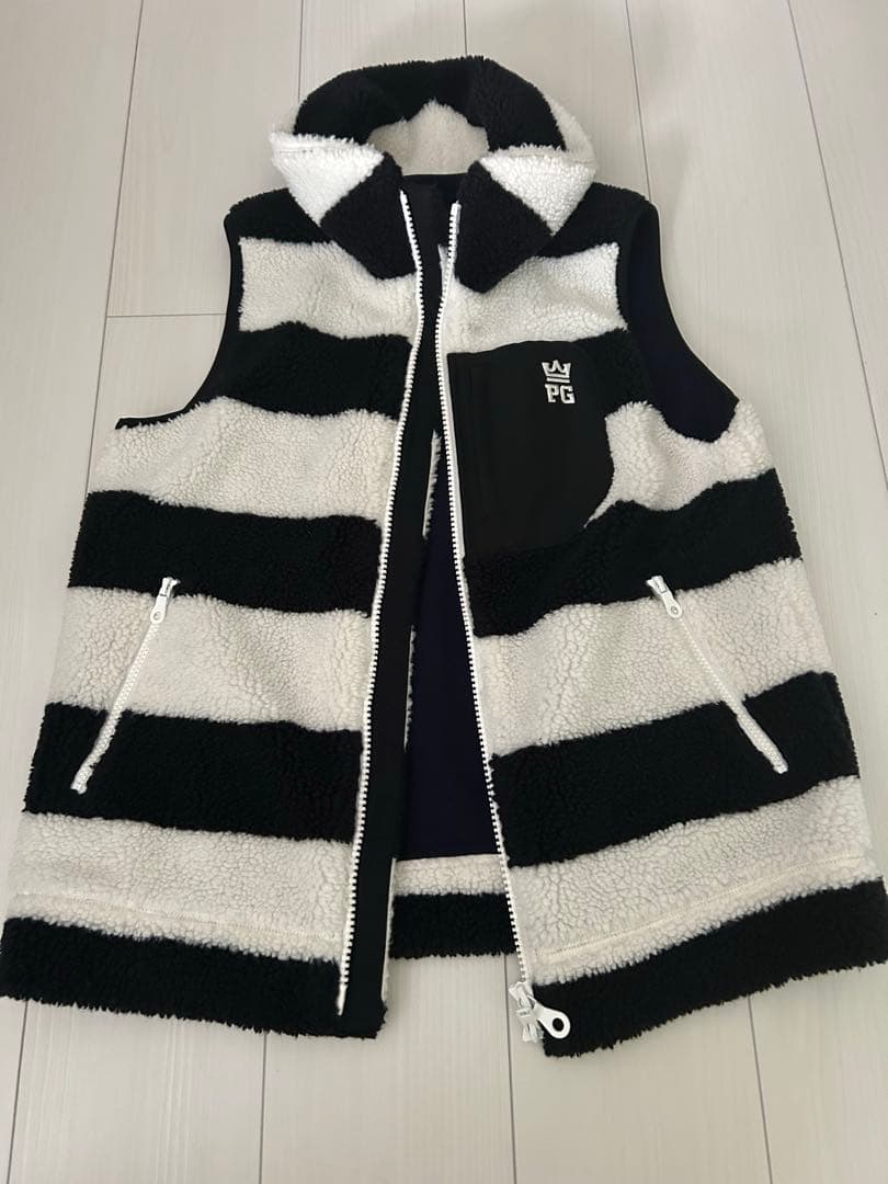 PEARLY GATES レディース　ボアジップ　ベスト