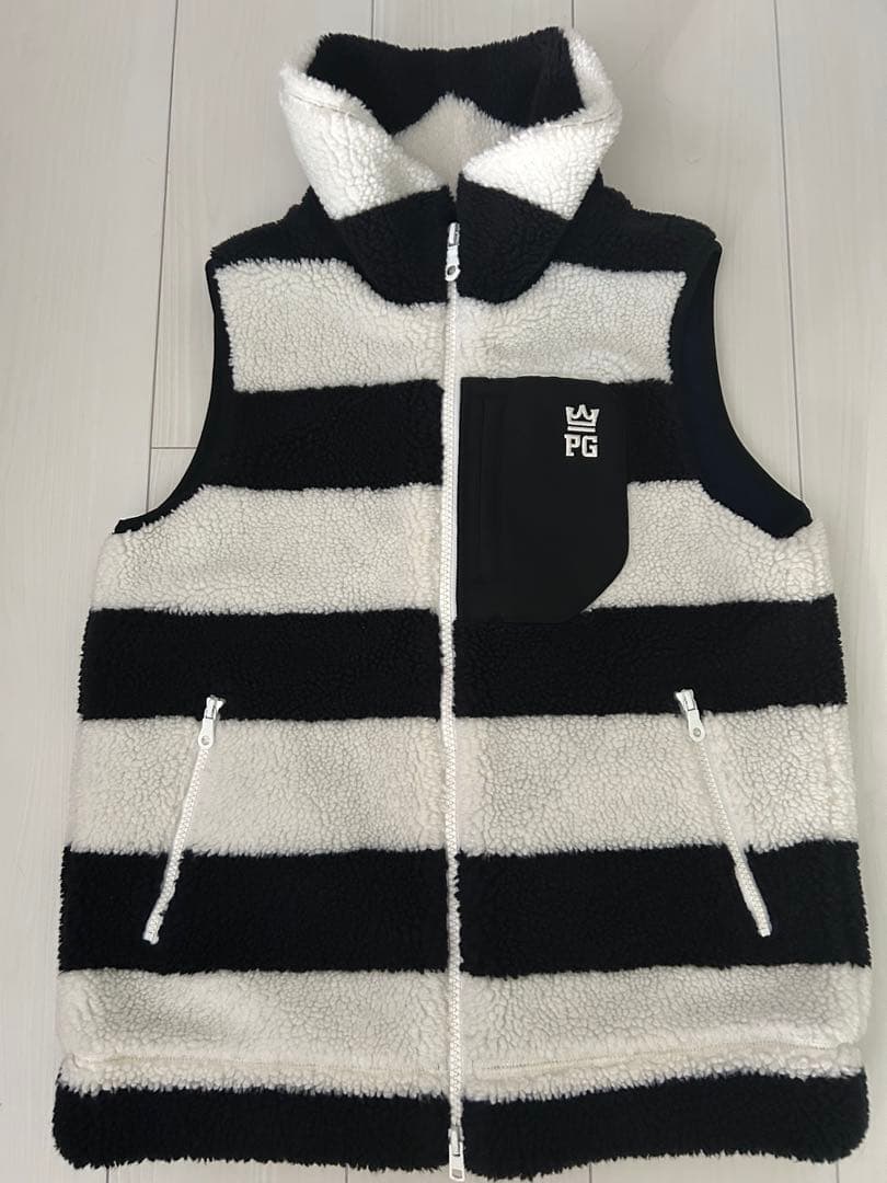 PEARLY GATES レディース　ボアジップ　ベスト