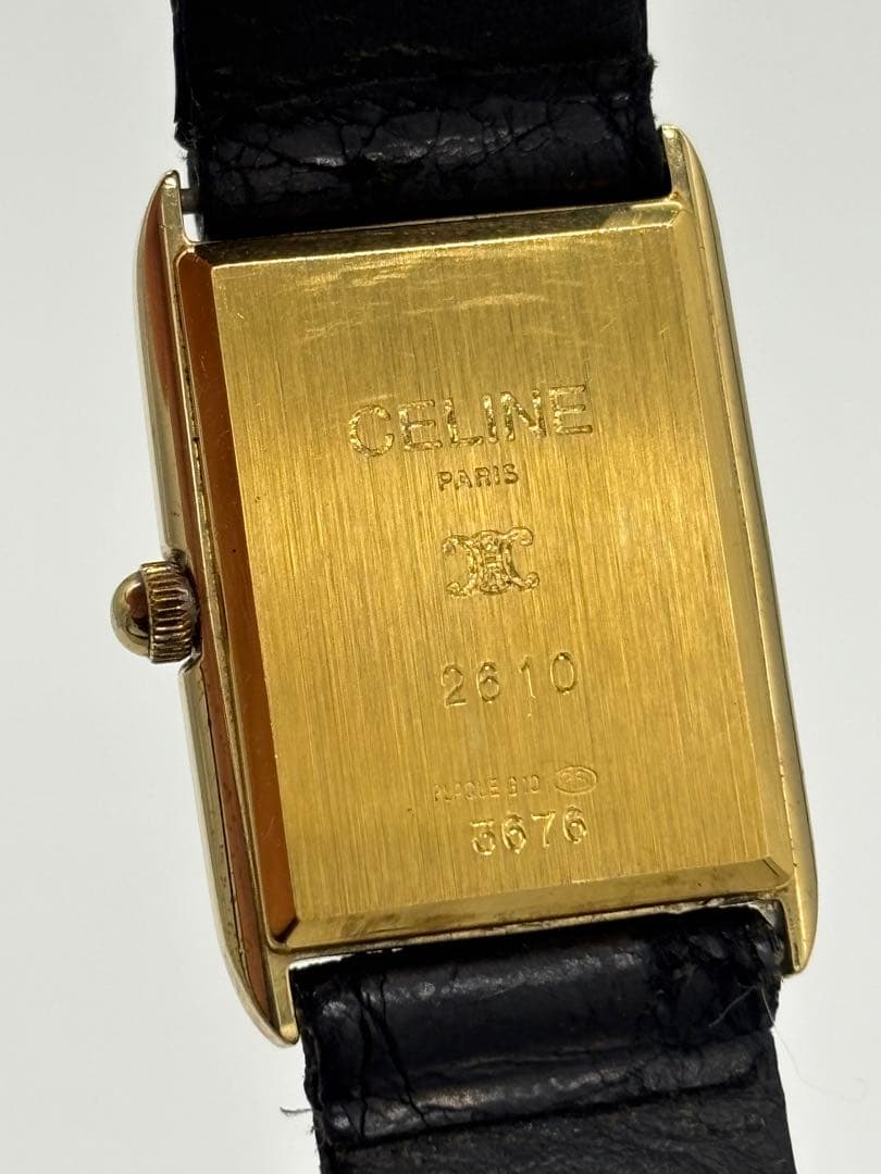 【美品】セリーヌ クォーツ【2610】純正ベルト【稼働品】レディースモデル