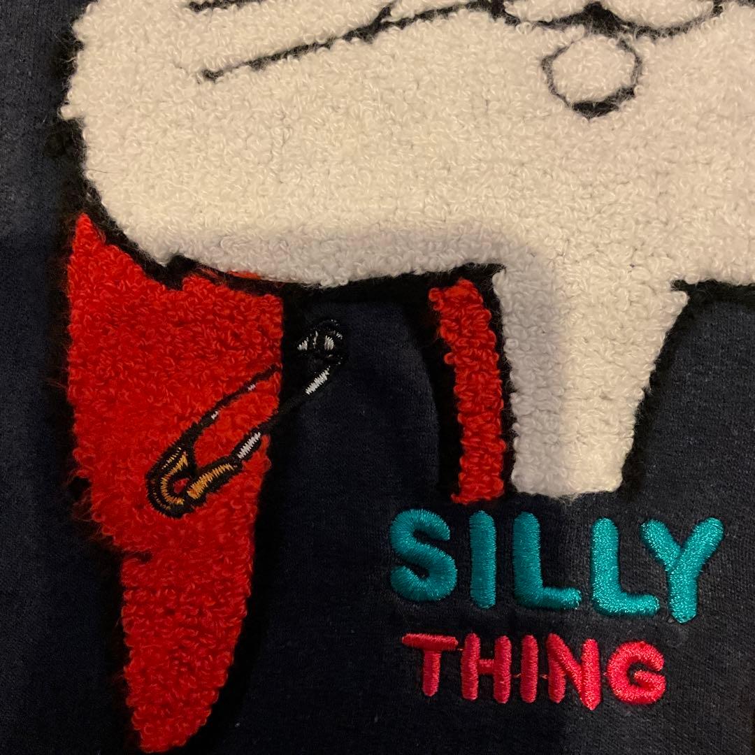 RNAユーズドエフェクトラビットトレーナーネイビー