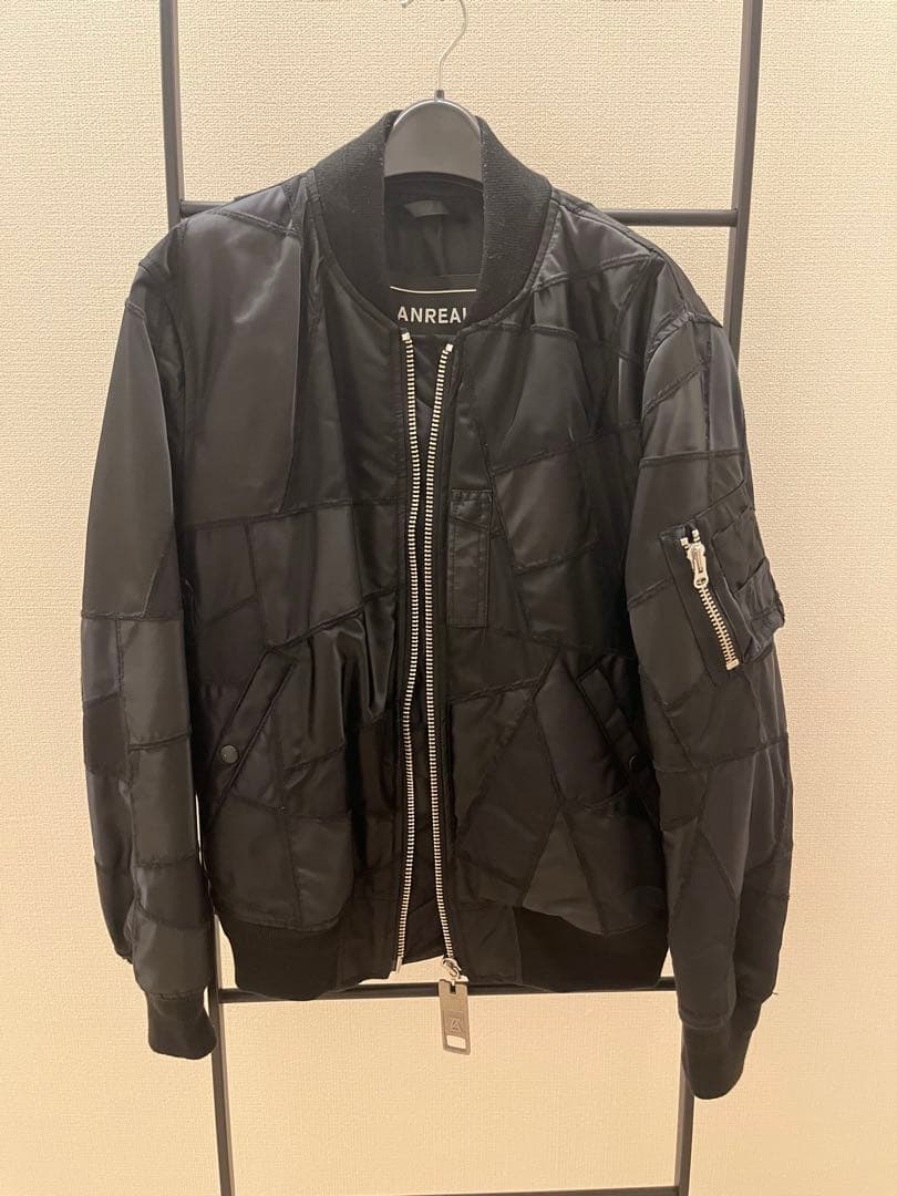 ANREALAGE ブラック MA-1 ジャケット 48