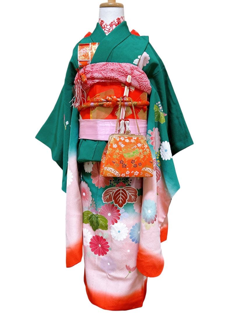 お買い得セット♡七五三　7歳　女の子　フルセット　一式　緑