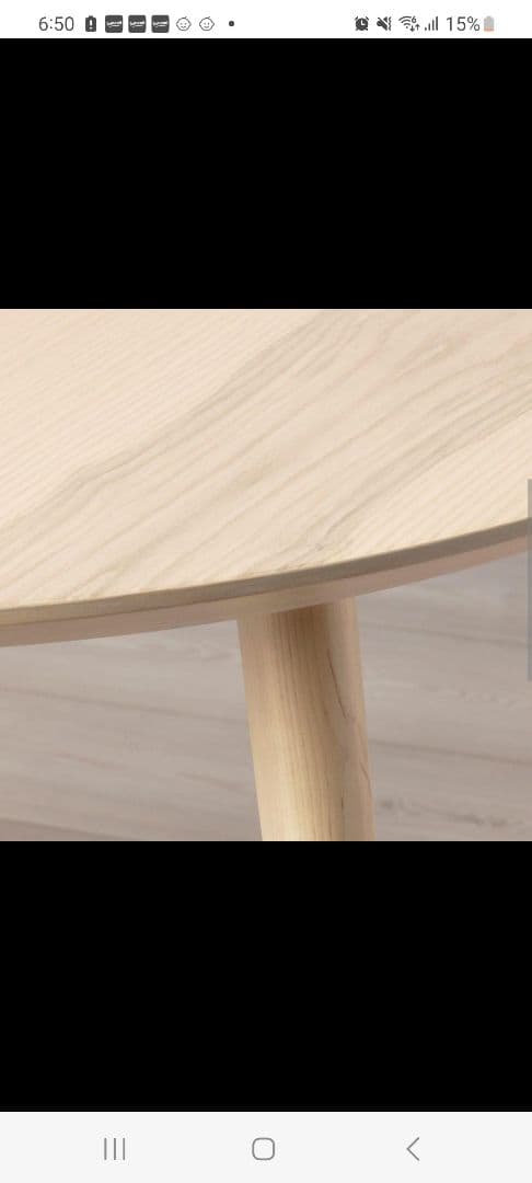 【はるさん専用】リーサボー ナチュラル木製円形テーブル 105cm