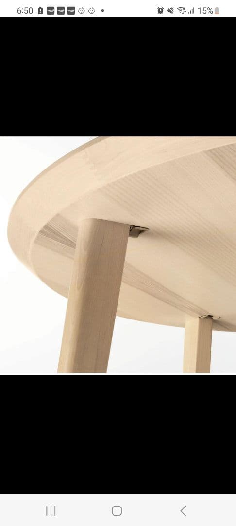 【はるさん専用】リーサボー ナチュラル木製円形テーブル 105cm