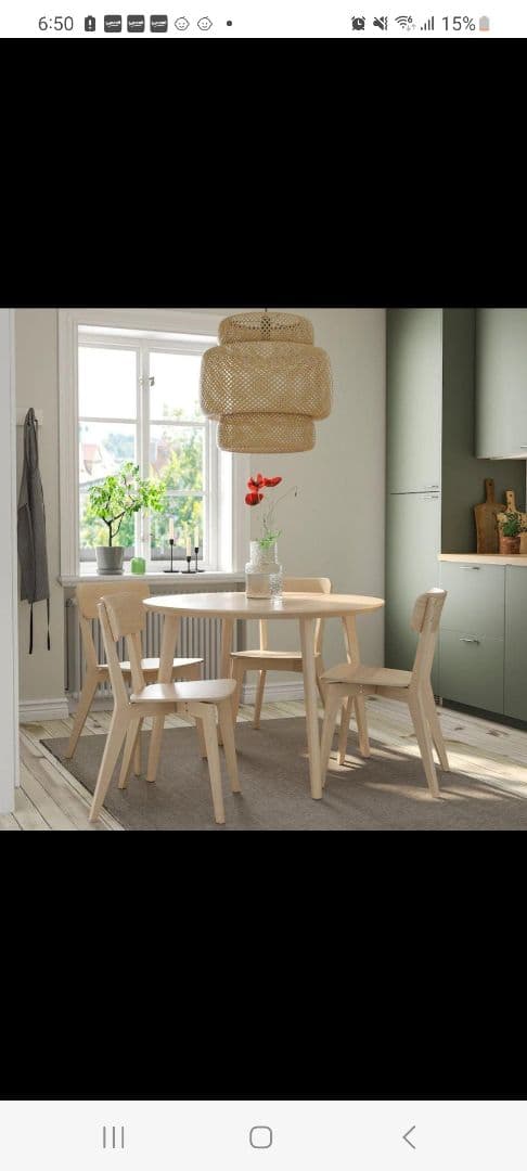 【はるさん専用】リーサボー ナチュラル木製円形テーブル 105cm