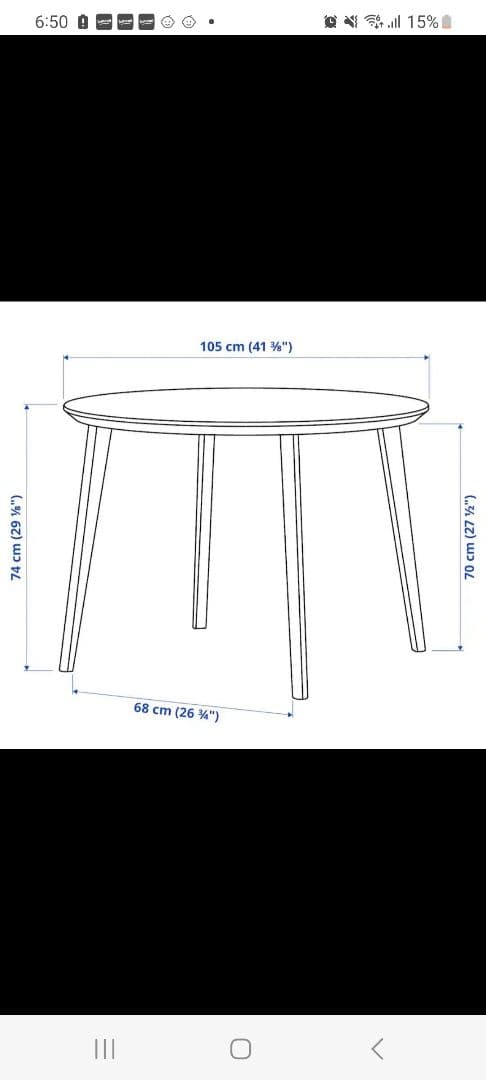 【はるさん専用】リーサボー ナチュラル木製円形テーブル 105cm