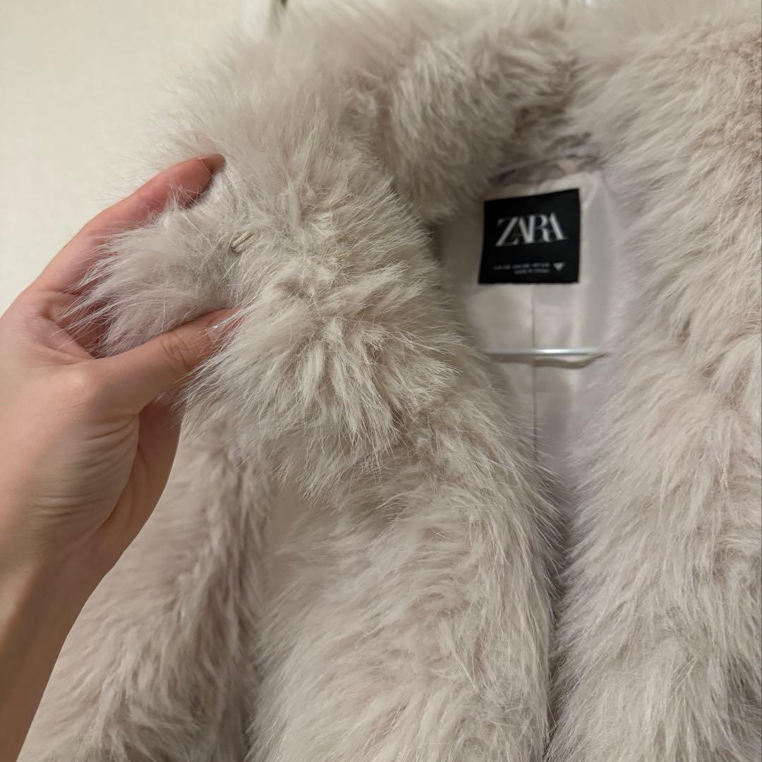 ショート丈フェイクファーコート XS