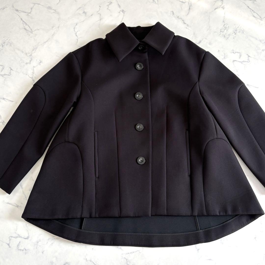 美品 アンスリード アーチコクーンテントコート黒 36 人気完売