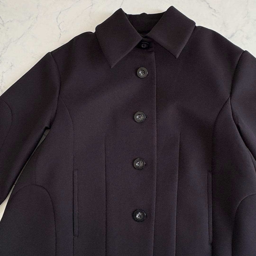 美品 アンスリード アーチコクーンテントコート黒 36 人気完売