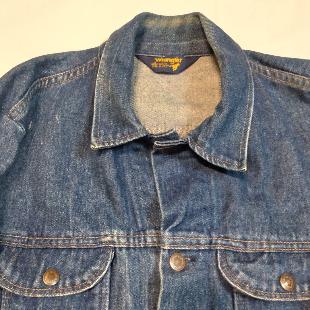 80s Wrangler USA製 三角タグ 短丈デニムGジャン XL