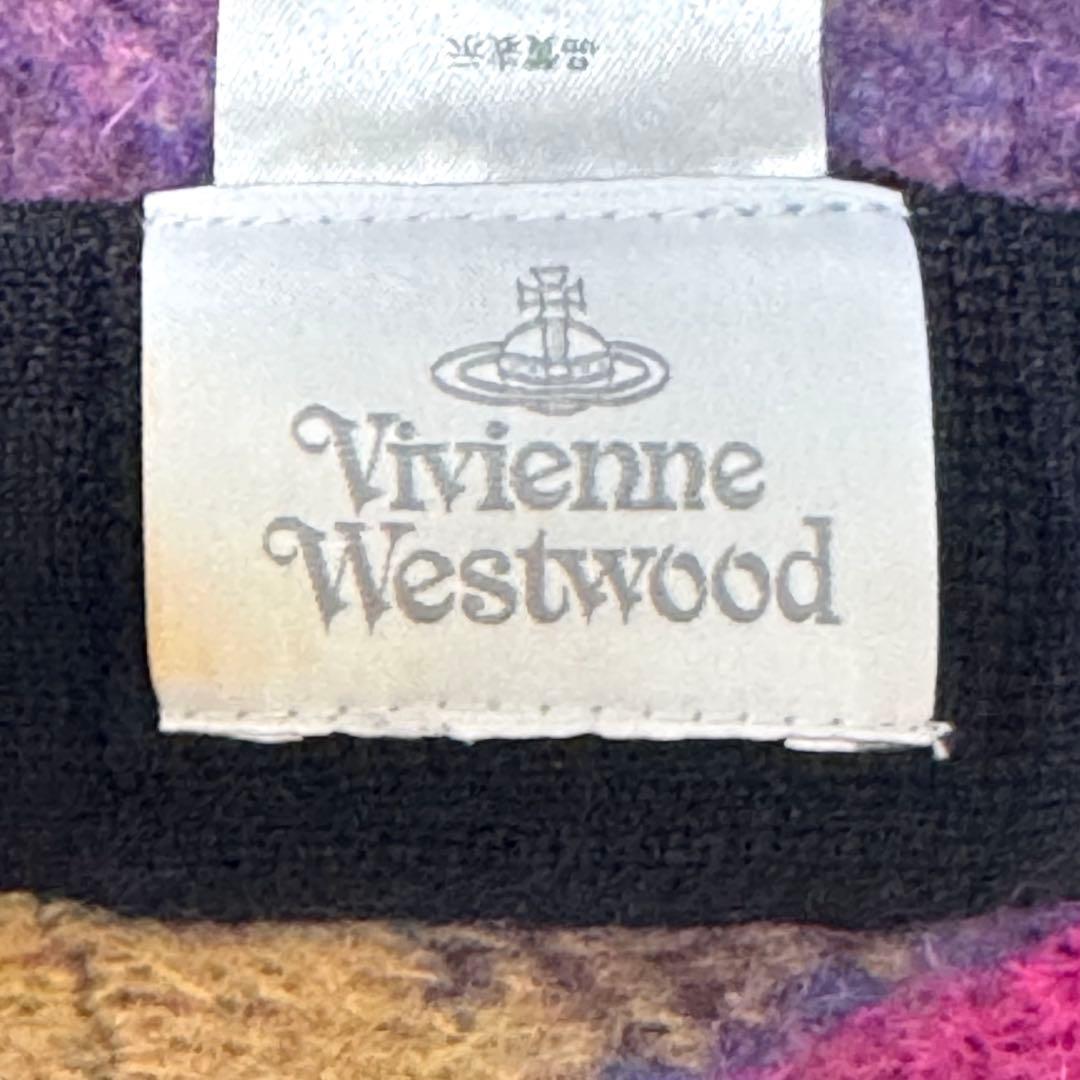 Vivienne Westwood ポンポン付き チェック ベレー帽 オーブ