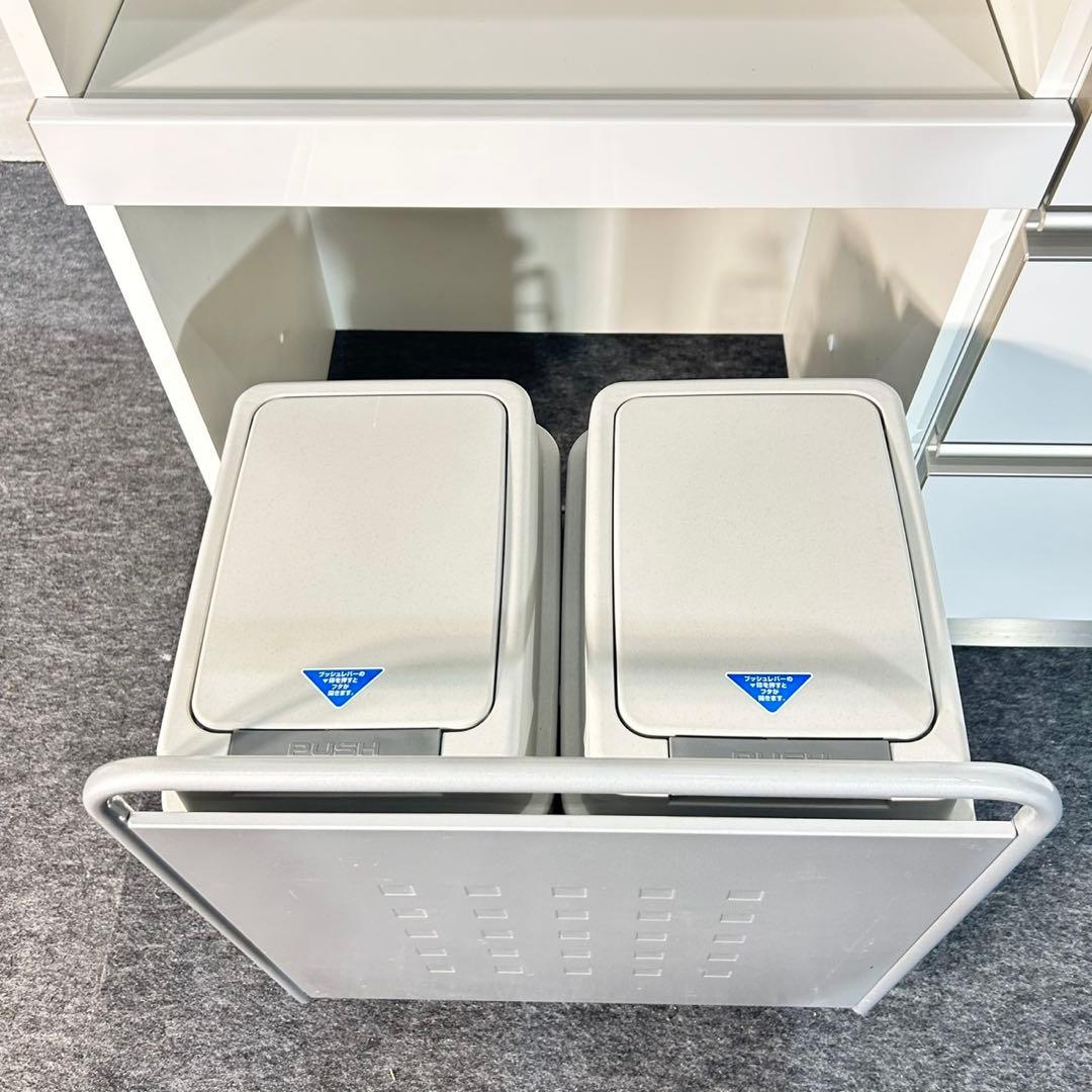 綾野製作所 キッチンボード AXシリーズ 幅160cm 白 食器棚 d5269