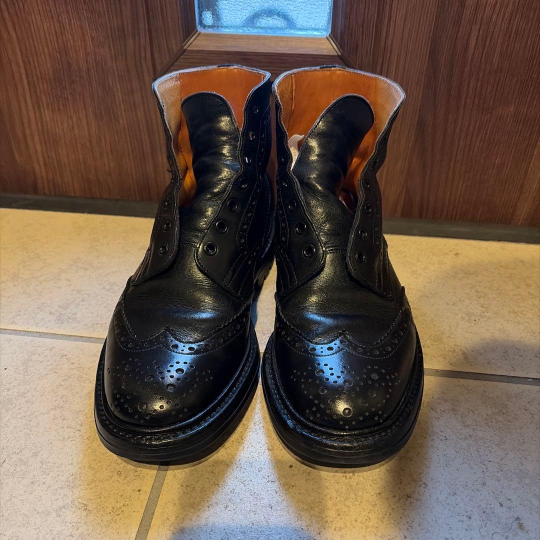 り*こ様 トリッカーズ M2508 モールトン ブラックカーフ カントリーブーツ