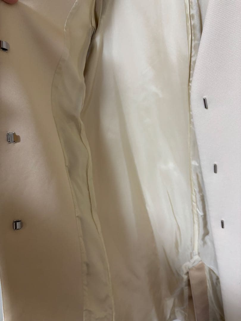 ANAYI ベージュ ノーカラー コート36上品綺麗